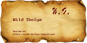 Wild Ibolya névjegykártya