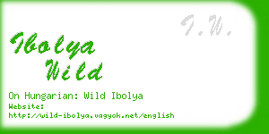 ibolya wild business card